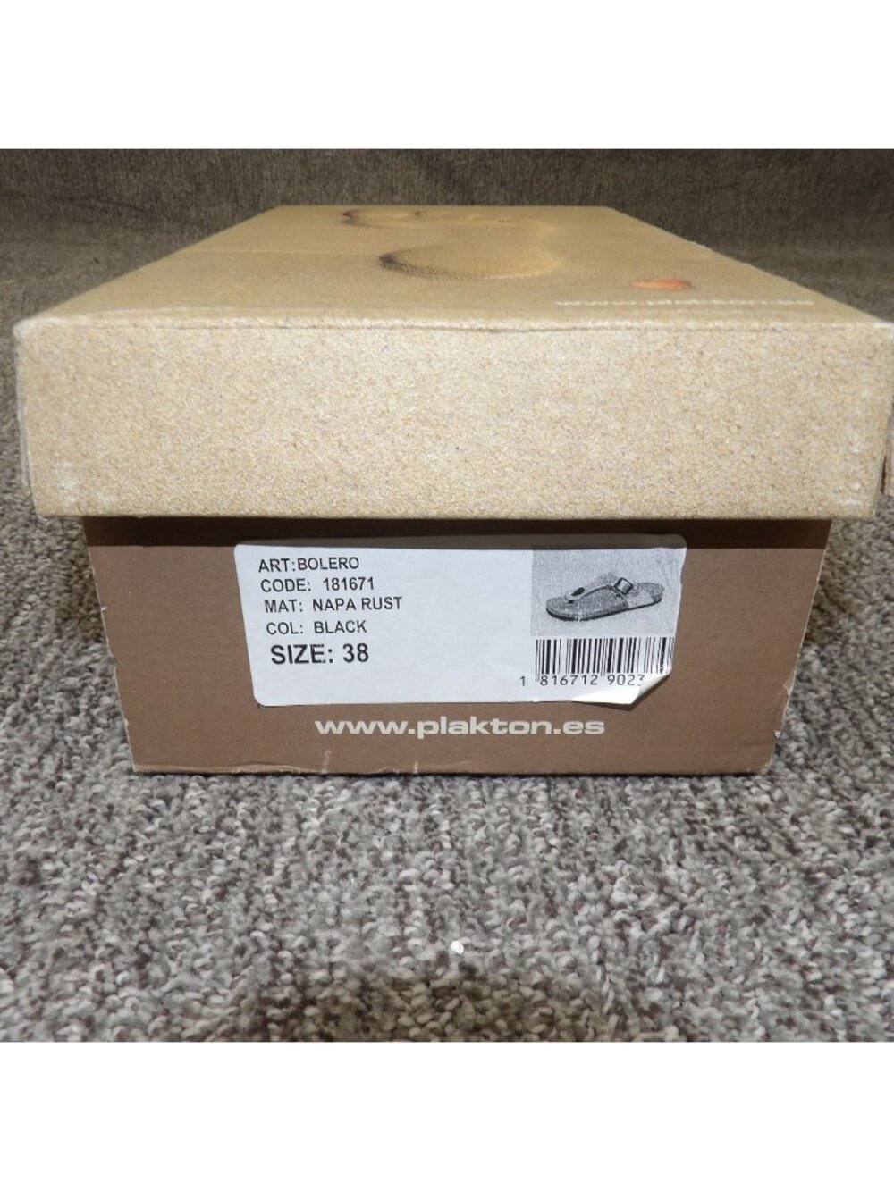 Plakton Women's Black Leather Cork Sole Sandals Size 7 EU 38 With Adjustable Str - Picture 5 of 5